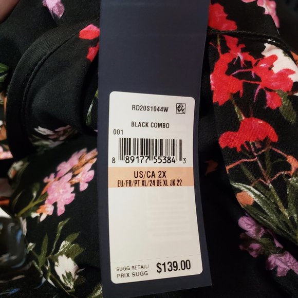 NWT Rachel Roy Floral Jumpsuit 2X - Picture 4 of 4